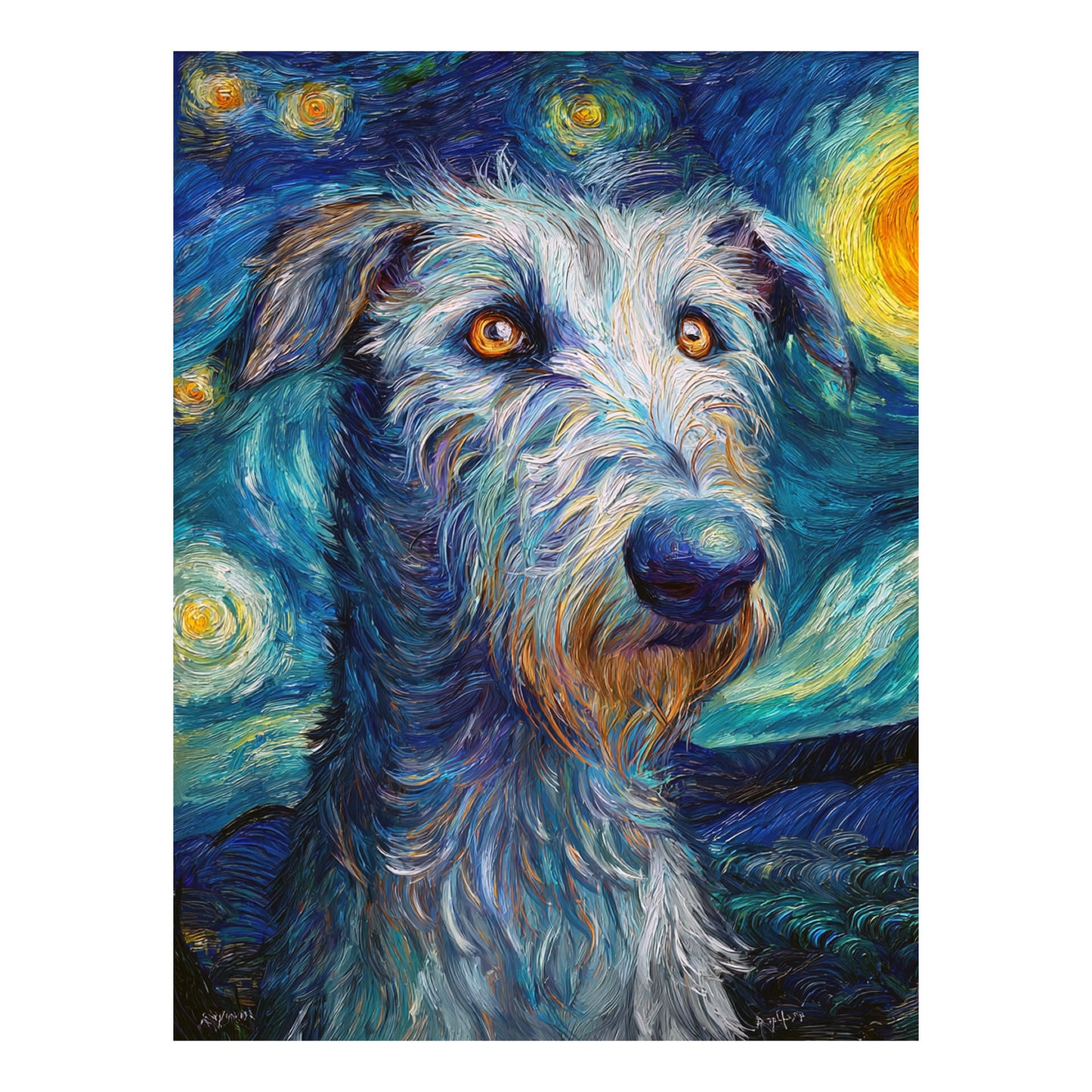 Irish Wolfhound "Starry Night" T-shirt