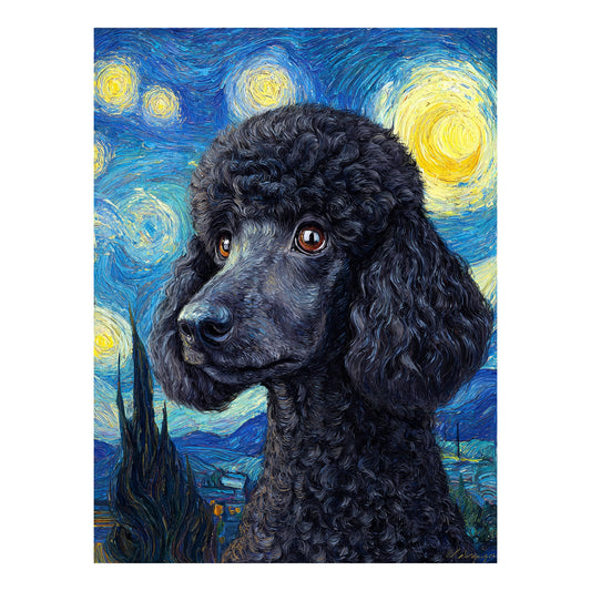 French Poodle "Starry Night" T-shirt