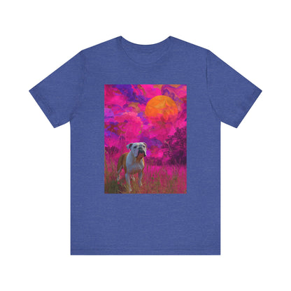 English Bulldog "Magenta Sky" T-shirt