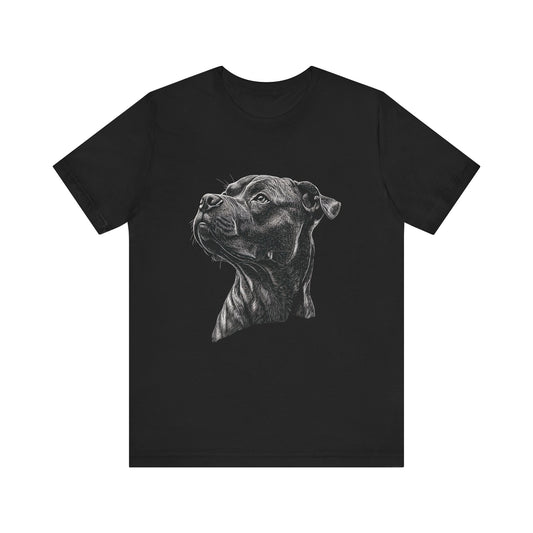 American Pitbull Silhouette - Unisex Short Sleeve Tee