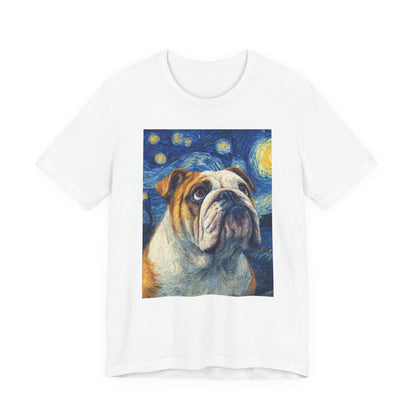 English Bulldog "Starry Night" T-shirt