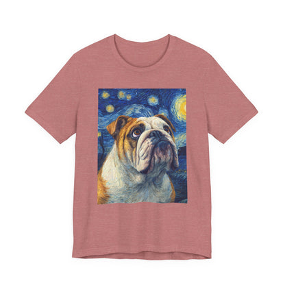 English Bulldog "Starry Night" T-shirt