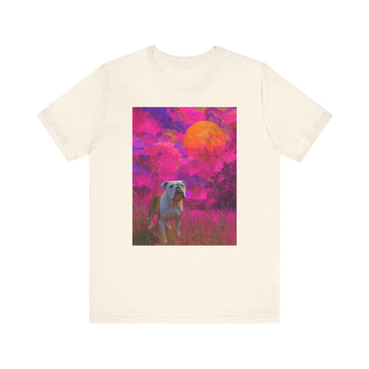 English Bulldog "Magenta Sky" T-shirt