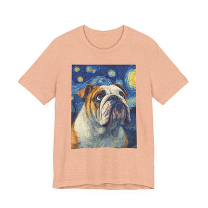 English Bulldog "Starry Night" T-shirt
