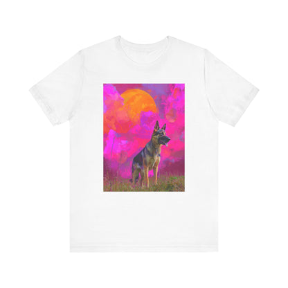 German Shepherd "Magenta Sky" T-shirt